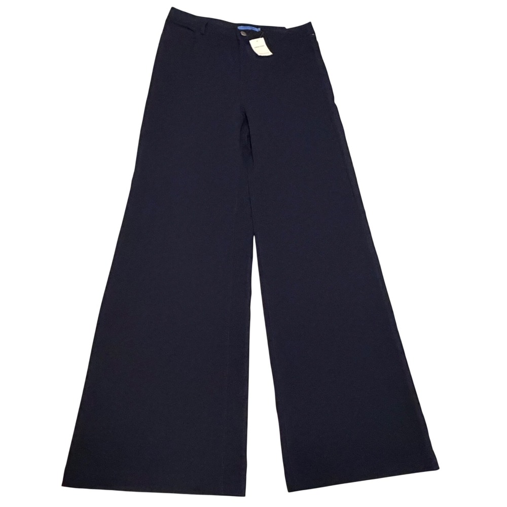 J.McLaughlin Isla Pants Womens 6 Winter Navy Wide Leg Stretch Solid 0209421022